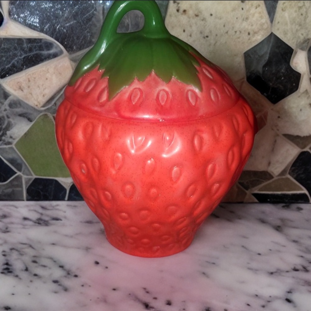 Ceramic Strawberry Cookie Jar (1977)